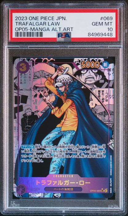 Trafalgar Law OP05-069 Manga Alternative Art PSA10 Gem Mint