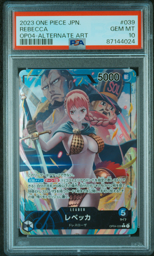 Rebecca OP04-039 V2 PSA10 Gem Mint